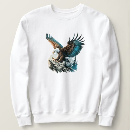 Adler in Wasserfarbe Sweatshirt (Design vorne)