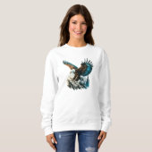Adler in Wasserfarbe Sweatshirt (Vorne ganz)