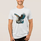 Adler in Wasserfarbe Tri-Blend Shirt (Vorderseite)