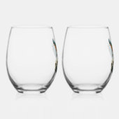 Adler in Wasserfarbe Weinglas Ohne Stiel (Rechts)