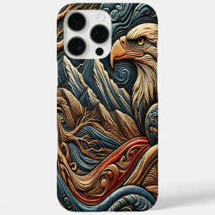 Adler in wilder Leder-ähnlicher Kunst iPhone 16 Pro Max Hülle