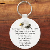 Adler - Inspiration - Schrift - Sie, die warten Schlüsselanhänger (Vorderseite)