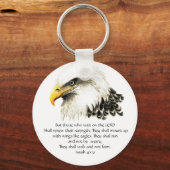 Adler - Inspiration - Schrift - Sie, die warten Schlüsselanhänger (Vorderseite)