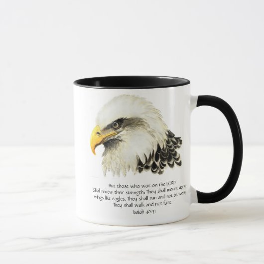 Adler - Inspiration - Schrift - Sie, die warten Tasse (Rechts)