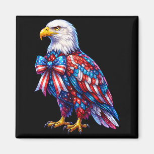 Adler Kokette Patriotische USA Amerikanische Flagg Magnet