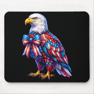 Adler Kokette Patriotische USA Amerikanische Flagg Mousepad