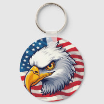 Adler-Kopf-Grafik-T-Shirt – USA-Stolz-Bekleidung