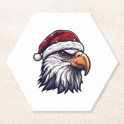 Adler Kopf Weihnachten Untersetzer (Vorderseite)