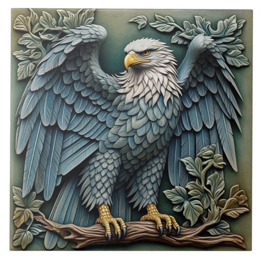 Adler - Kunsthandwerk Keramik Tile Fliese (Vorderseite)