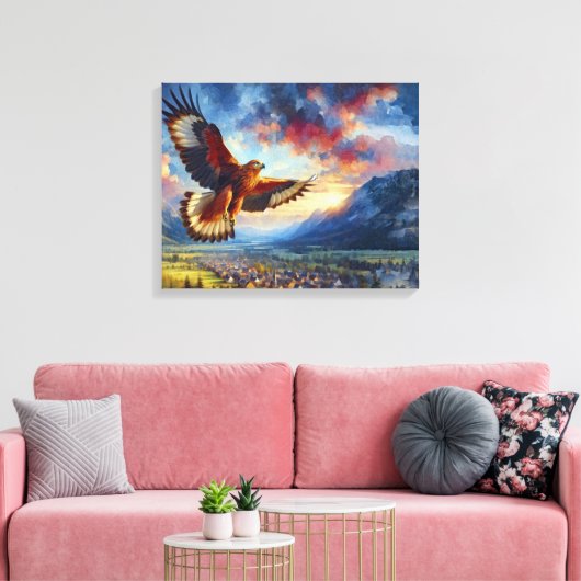 Adler Leinwanddruck (Insitu (Wohnzimmer))