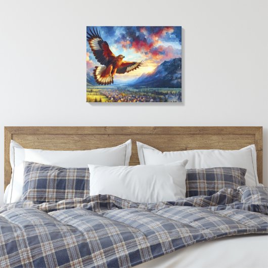 Adler Leinwanddruck (Insitu (Schlafzimmer))