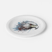 Adler Malerei Pappteller (Schrägansicht)