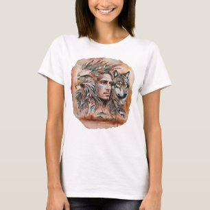 Adler - Mann - Wolf - Aquarellkunst 1 - Fan Fun T-Shirt
