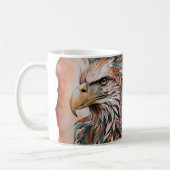 Adler - Mann - Wolf - Aquarellkunst 1 - Fanspass Kaffeetasse (Links)