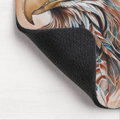 Adler - Mann - Wolf - Aquarellkunst 1 - Fanspass Mousepad (Ecke)