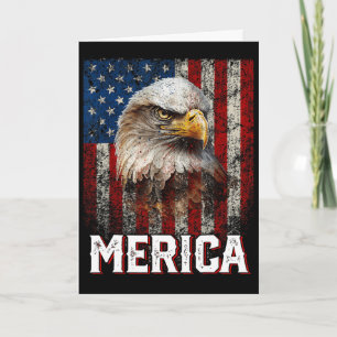 Adler Merica Patriotische USA-Flagge Adler der Fre Karte