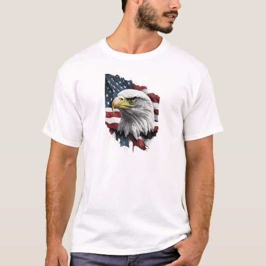 Adler mit amerikanischem T - Shirt (Vorderseite)
