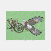 Adler mit amerikanischen amerikanischen Ureinwohne Fleecedecke (Vorderseite (Horizontal))