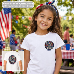 Adler mit amerikanischer Flagge 250. Jubiläum Kind T-Shirt