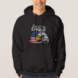 Adler mit amerikanischer Flagge Hoodie