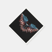 Adler mit amerikanischer Flagge Serviette (Ecke)