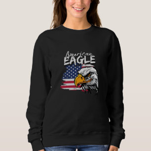 Adler mit amerikanischer Flagge Sweatshirt