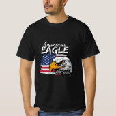 Adler mit amerikanischer Flagge T-Shirt (Vorderseite)