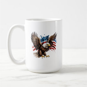 Adler mit amerikanischer Tasse