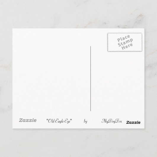 Adler-mit Augen Spitz Postkarte (Rückseite)
