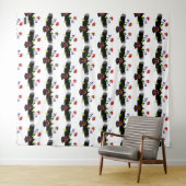 Adler mit Blume Weißes Foto Rückfallen Wandteppich (Beispiel (Horizontal))