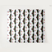 Adler mit Blume Weißes Foto Rückfallen Wandteppich (Vorderseite (Horizontal))