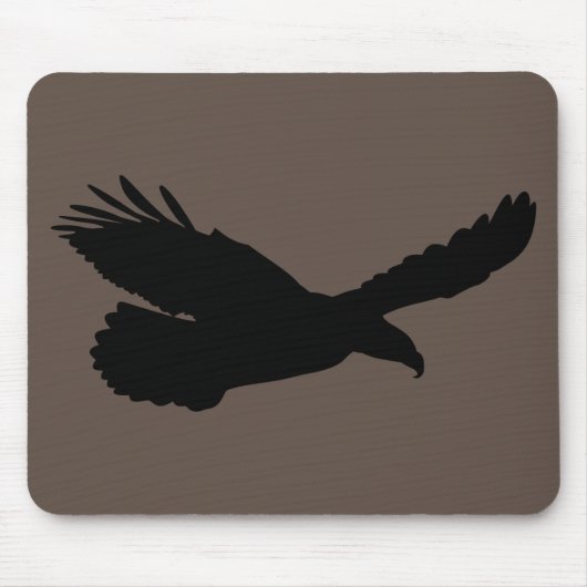 Adler mit brauner Maus - Ihre Farben - Text Mousepad (Vorne)