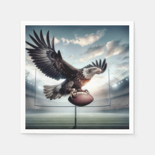 Adler mit Fußball Serviette