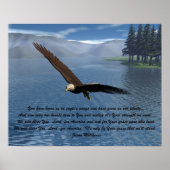 Adler mit Gedicht Poster (Vorne)