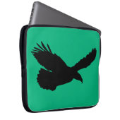 Adler mit grünem Laptop-Sieb Farbe - Text Laptopschutzhülle (Vorne Rechts)