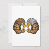 Adler mit Muskeln Einladung (Vorderseite)