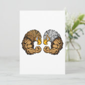 Adler mit Muskeln Einladung (Stehend Vorderseite)