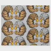 Adler mit Muskeln Geschenkpapier (Flach)