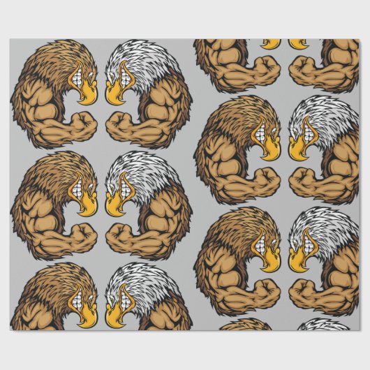Adler mit Muskeln Geschenkpapier (Flach)