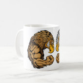 Adler mit Muskeln Kaffeetasse (Vorderseite Links)