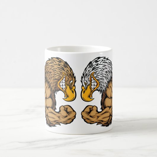 Adler mit Muskeln Kaffeetasse (Mittel)
