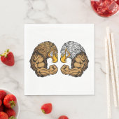 Adler mit Muskeln Serviette (Beispiel)