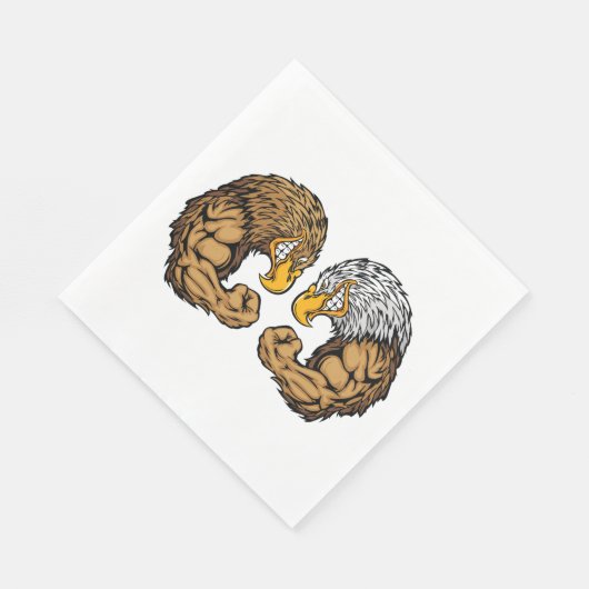 Adler mit Muskeln Serviette (Ecke)