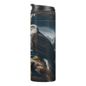 Adler mit Ozeangebirge Thermosbecher (Nach rechts gedreht)