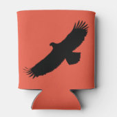 Adler mit roter Dose kühler - Ihre Farben - Text Dosenkühler (Rückseite)