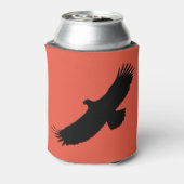 Adler mit roter Dose kühler - Ihre Farben - Text Dosenkühler (Kanne Rückseite)