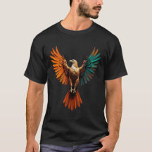 Adler mit T - Shirt "Open Wings" - Fett grafisches