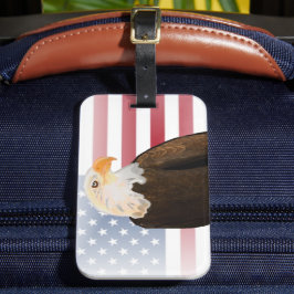 Adler mit verblasster amerikanischer Flagge Gepäckanhänger