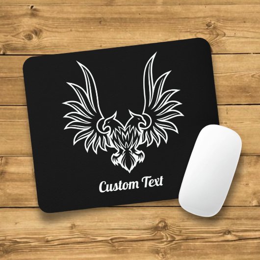 Adler mit zwei Häusern Mausknöpfe Mousepad