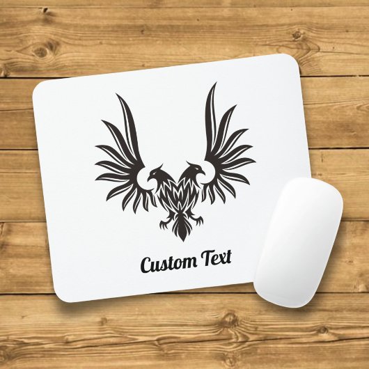 Adler mit zwei Häusern Mausknöpfe Mousepad